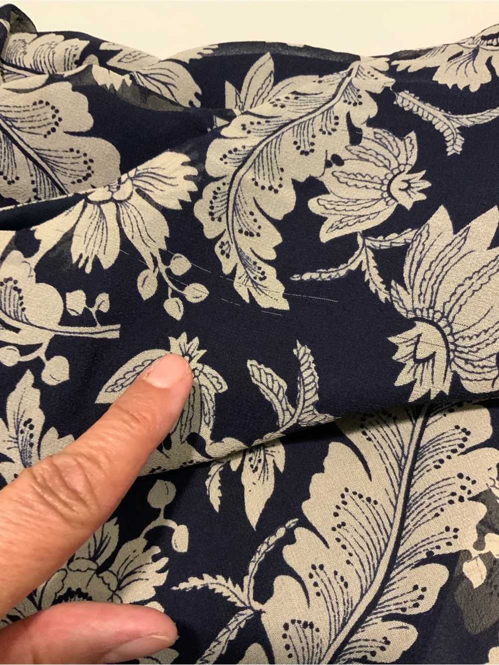 Lauren Ralph Lauren Navy and Cream Floral Maxi Skirt - Picture 9 of 14